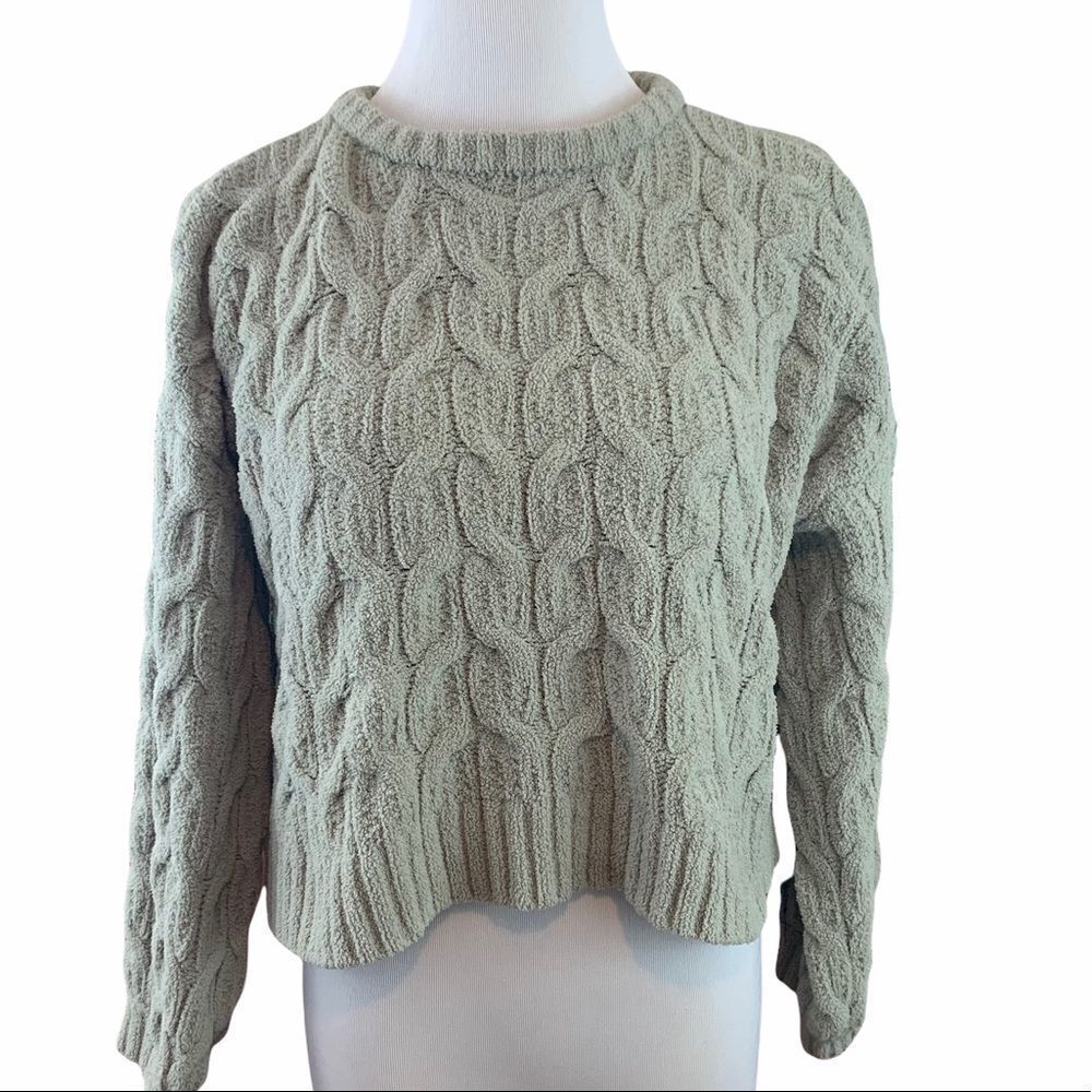 Moon & Maddison chunky knit boxy cropped sweater